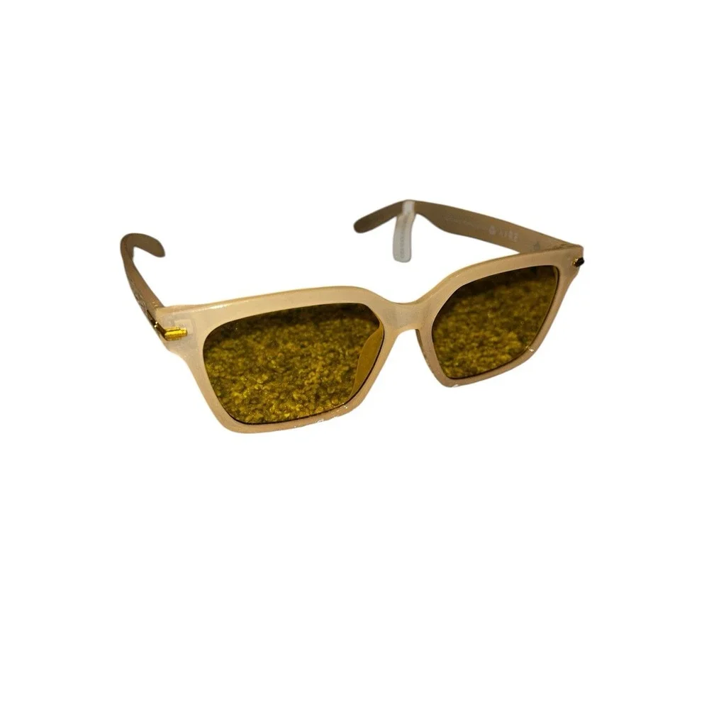 AIRE Galileo Butter Yellow Tint Square Sunglasses Anthropologie Unisex
